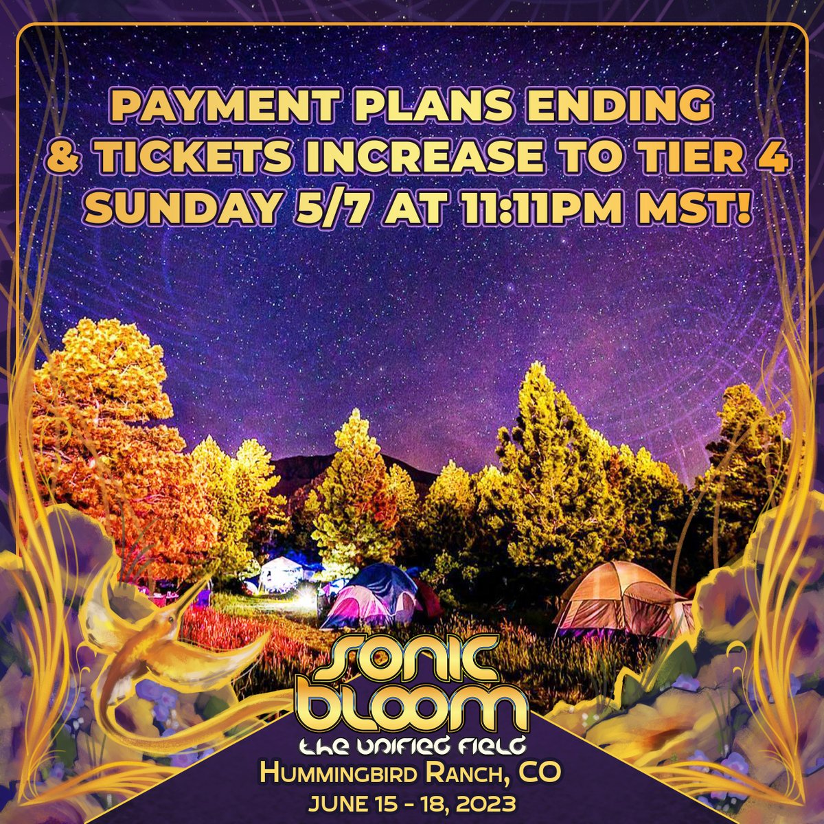 Only 3 days remain before Payment Plans end!

#SONICBLOOM