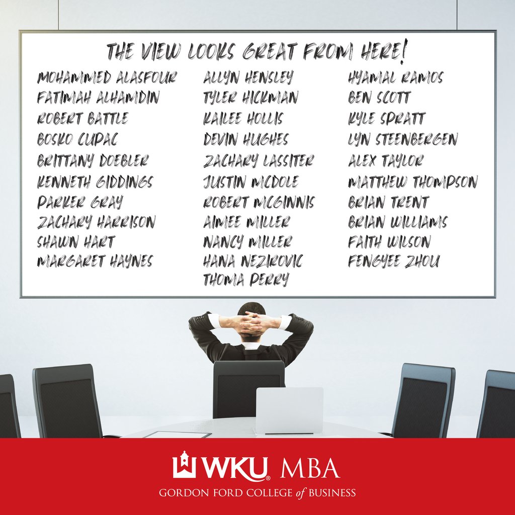 Join us in congratulating our 2023 MBA graduates! 

The view looks great from the Top doesn't it? 😉

#wku #wkugrad2023 #wkugraduation #tothetop #mba