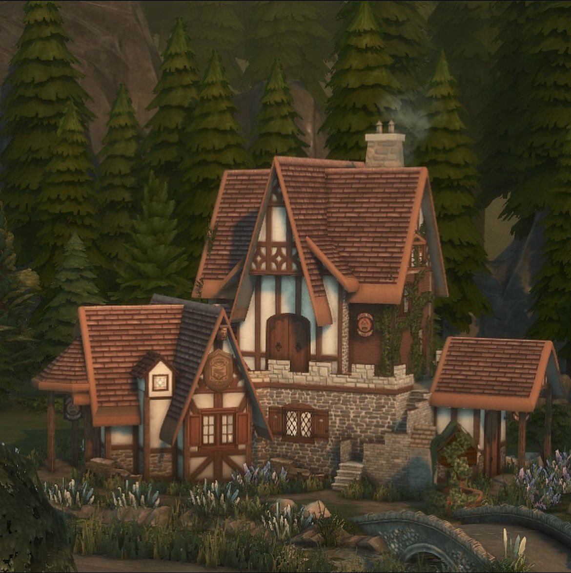 CrackedKyber_'s tweet photo. Medieval shops ๐ this is a shell entry for #shellwithmae #thesims4 #ShowUsYourBuilds https://t.co/LJFjM9jfzE