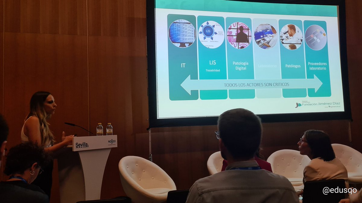 edusqo's tweet photo. Virginia de Lucas @VirginiadeLucas en #SEAP2023S @SEAP_IAP y la interesante ponencia sobre la implementación de la Patología Digital. Conclusiones claras:
⬇️ tiempos de respuesta.
⬆️ eficiencia del Servicio.
Mejora en la calidad diagnóstica. https://t.co/lIJ0DC23o8