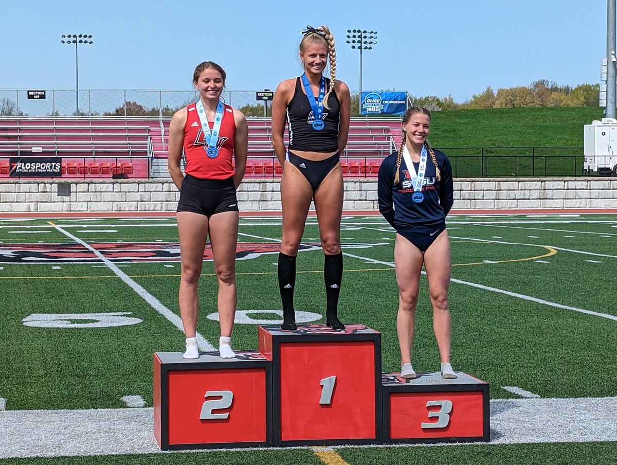 Annabelle Schafer takes 2nd in the heptathlon at the GLIAC Championships! #gliactf #DUingWork