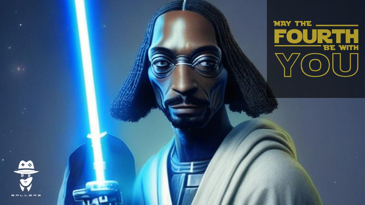 Ballers_Studio's tweet photo. Yo #Ballers!!, it's the fourth of May,
time to celebrate🥳
May the fourth be with you,
it's a #StarWars date 🥂
#Jedis and #Siths, we all come together
In a galaxy far, far away, ✨
we're all one forever🤝
#MayTheFourthBeWithYou #SnoopDogg
#crypto #NFT #Memes https://t.co/vHgv5E95gH