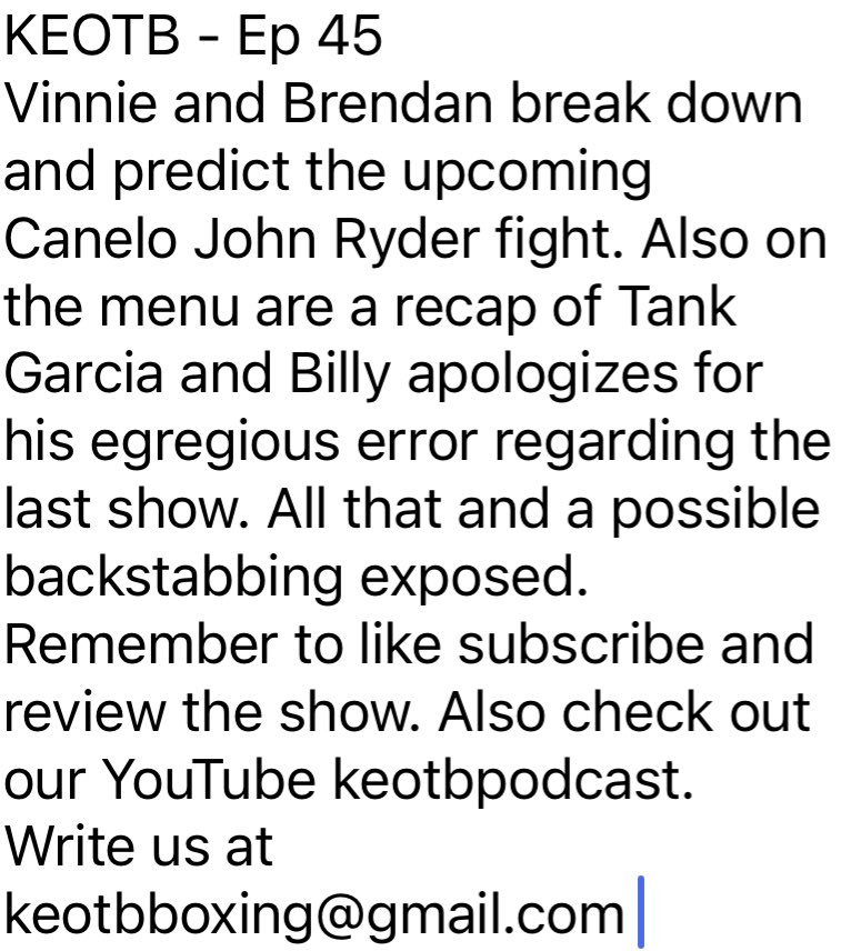 Check out the NEW episode of Knock Em Out the Box. @vinnie_paz @PabloRegular @RealizmAu @Bywood_Bullet #knockemoutthebox #boxing 🥊🥊🥊🥊