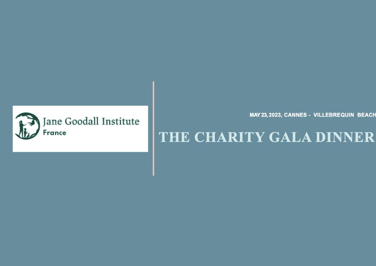 You can support a charity silent auction during #Cannes (75% of the benefits to @JaneGoodallFr). Sales begin on May 8 and end May 15th janegoodall-cannes.fr/auction !