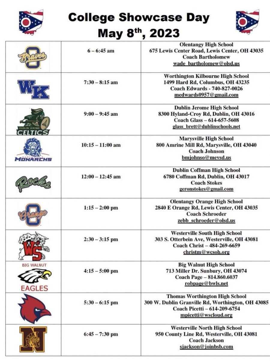 DaneW72's tweet photo. ‼️Attention Coaches‼️
We will be having a College Showcase!!
Where?👀: Dublin Jerome High School
When⁉️: May 8th from 9-9:45
Come see plenty of talent!
@ColeSaneholtz @AidenLowery14 @kyle_white5 @Carter_Holden7 @AlfordBraydon @EzirimArinze @CeltsFootball @CoachGlass2 https://t.co/Gpu5ncejnx