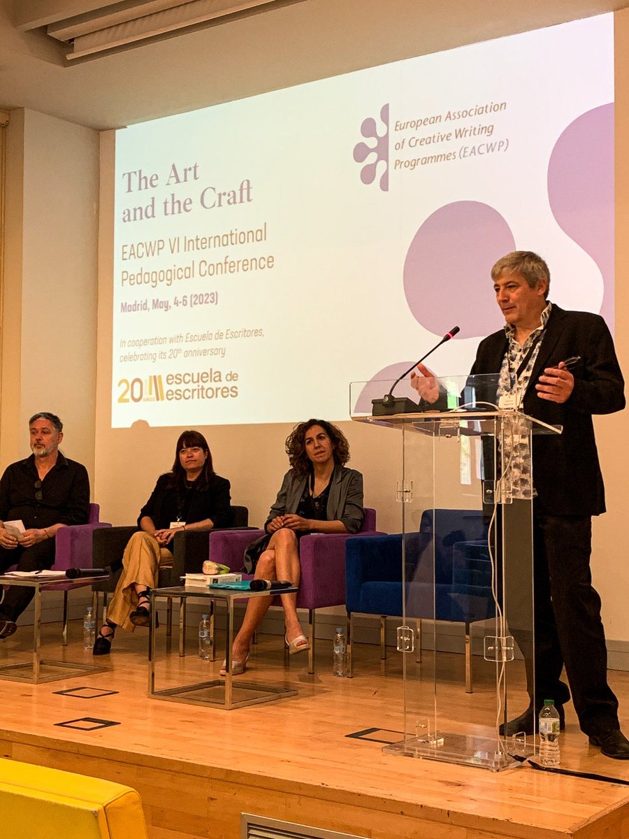 Casaarabe's tweet photo. En el marco del #20aniversario de la @deescritores , hoy se ha realizado la apertura del VI Congreso Pedagógico Internacional de la Asociación Europea de Programas de Escritura Creativa (@eacwp), que tendrá lugar en la sede de @Casaarabe en Madrid https://t.co/fSObUfRamr