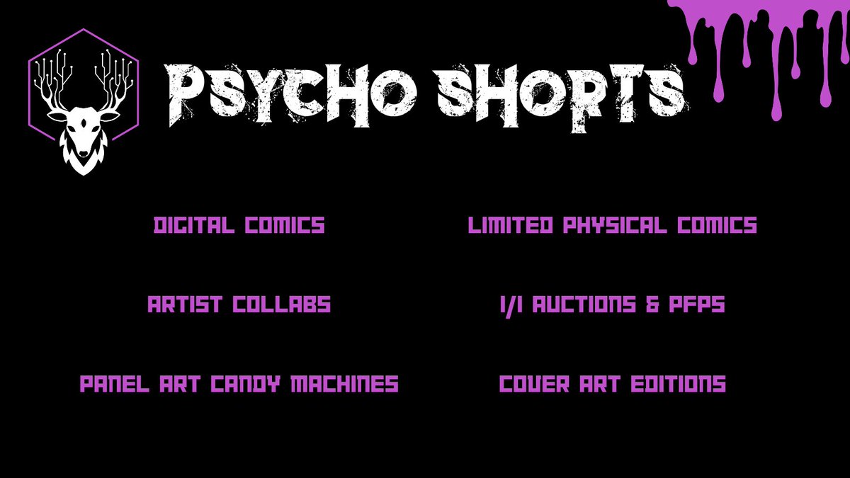 It's about time we unleash Psycho Shorts!  We're combining story and art, digital and physical collectibles, and working with some of the raddest artists on Solana. Here's how it works AND some sneak peeks at art from our very first issue by <a href="/transitorymask/">Transitory Mask</a>...

1/9🧵👇