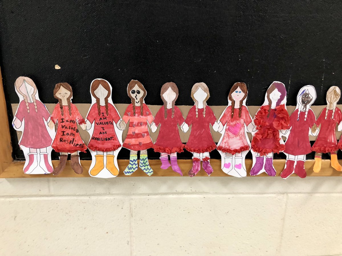 mmekkelly's tweet image. Our class had the pleasure of being the first to contribute to what will soon be a beautiful bulletin board filled for the Faceless Doll Project, for Red Dress Day on May 5 to honour missing and murdered indigenous women. @BurtonEBES @HRCE_NS #SeeWhatIAmLearning #MMIWG #MMIWG2S