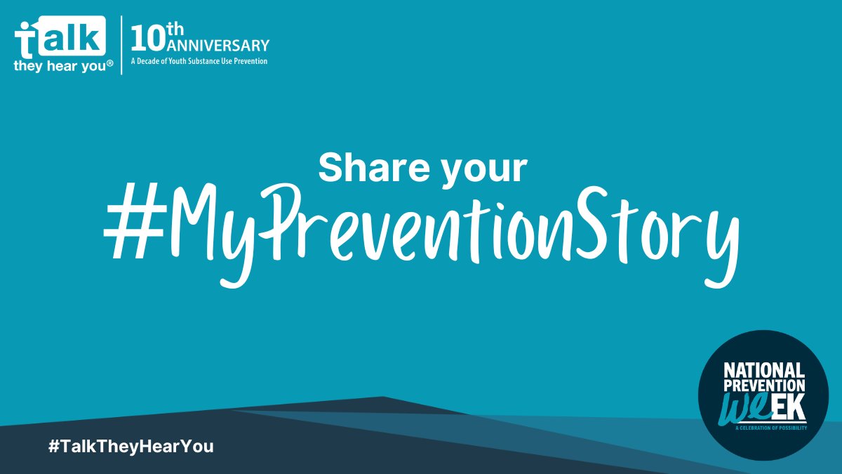 We’ve been proud partners of <a href="/samhsagov/">SAMHSA</a>'s #TalkTheyHearYou campaign for X years, sharing important ❗️ youth substance use prevention messages and resources 🗂 with our community.

That’s our #MyPreventionStory. Share 🤝 yours and help celebrate the possibilities of prevention.