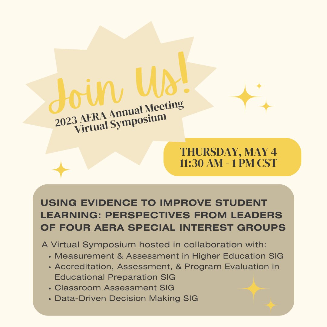 AERA Measurement & Assessment in Higher Ed SIG (@AERA_SIG64) / Posts / X