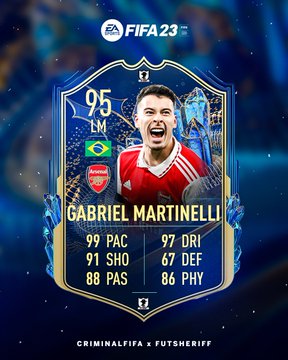 _PAFCBaz_'s tweet photo. 🚨Arsenal TOTS😍 

Insane season. Well deserved!🔥 

Make sure to follow @FUT_Sherif &amp; @Criminal__x 

#fifa23 #fifacoins #fifa23leaks #fifaultimateteam #ultimateteam #eafc #eafcnews #fifa23news #futsheriff #news #football #fifa https://t.co/vaP9ISeq9b
