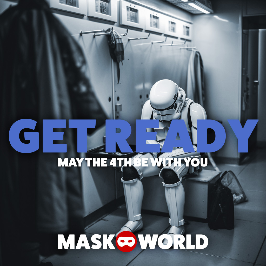 maskworld's tweet photo. Get ready... May the force be with you. Today and every day... https://t.co/GTMNLe9d4t