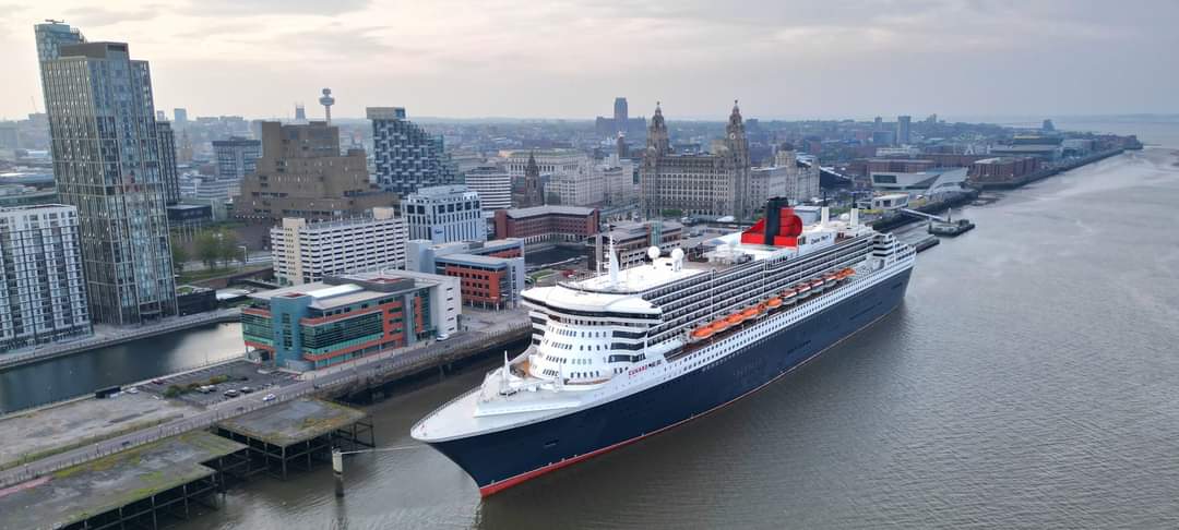 Welcome back Queen Mary 2 @ Liverpool 4th May 2023 👍 @angiesliverpool #QueenMary2