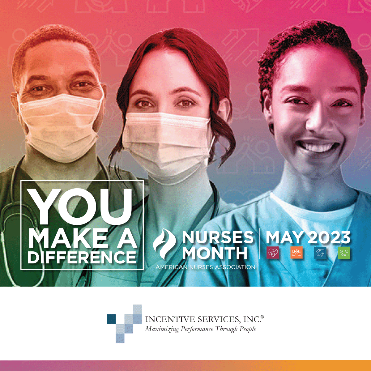IncentiveServic's tweet photo. We recognize the incredible work nurses perform each and every day. During the month that honors you, we offer special applause and thanks! #NationalNursesWeek #YouMakeADifference #NurseRecognition https://t.co/7X1ml6UDFJ
