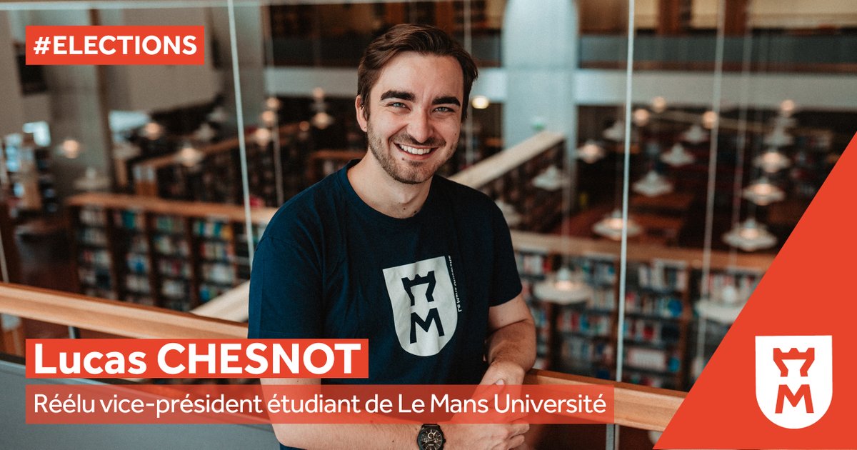 [ #elections ]
🗳️ Ce jeudi 4 mai 2023, @LucasChesnot a été réélu en qualité de vice-président étudiant pour un nouveau mandat de 2 ans !

[re]Découvrez son parcours 👉univ-lemans.fr/fr/actualites/…