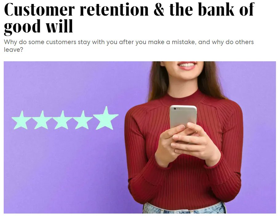 FBSGDavid's tweet photo. We all want to retain our customers, but customer retention is about more than making customers happy.  We need to change the narrative.  I think it's about having a huge amount of "Good Will" with our customers.    https://t.co/SsLFZjfOJe https://t.co/BjmQo3eT2K
