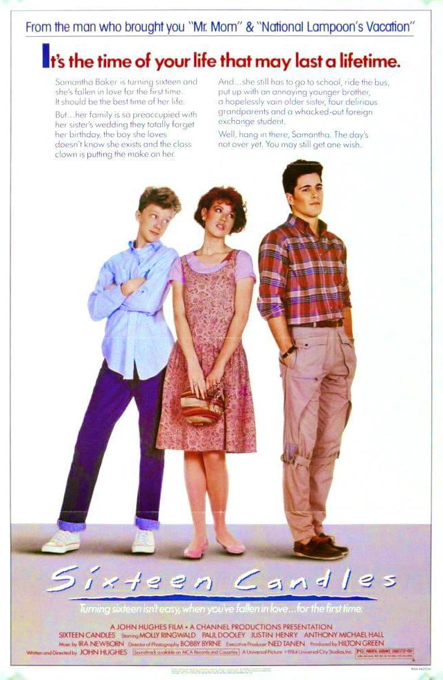 On this day in 1984, 'Sixteen Candles' was released in theaters.

Songs by the following artists were used in the movie: Spandau Ballet, Altered Images, David Bowie, Billy Idol, Oingo Boingo, The Specials, Thompson Twins, Haircut 100, Nick Heyward, Divinyls, The Revillos, The…