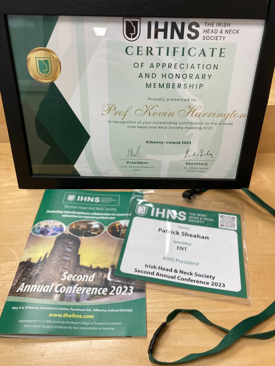 We were delighted to design and print these programmes, name badges and certificates for @SheahanPatrick ahead of the 2nd Irish Head and Neck Society Annual Conference 2023 in Kilkenny this weekend. @hseNCCP @SIVUH

#IHNS #IrishHeadandNeckSociety #PrintIreland #QualityPrintCork