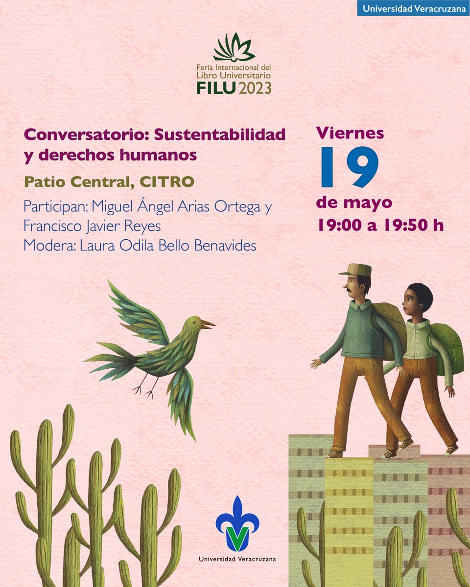 CoSustenta's tweet photo. ‼️No olvides‼️ Conversatorio "Sustentabilidad y derechos humanos"
📆19 de mayo
⏰19:00 h
📍Patio Central, CITRO
#FILU2023 #ConectaFILU #SoyFILU #lectura #Xalapacultura #xalapa #feriadellibro #lectura #libros #uv_sustentable #CoSustentaUV #Sustentabilidad #DerechosHumanos https://t.co/UnDlGUAgi6