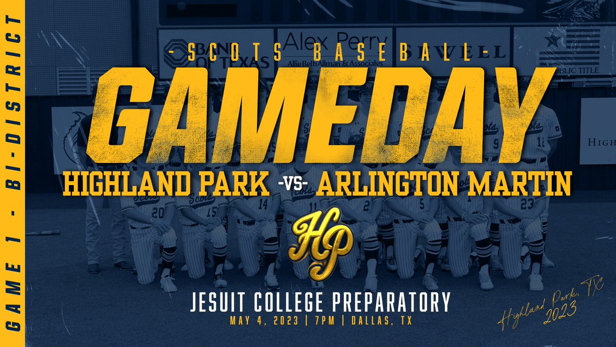 scotsathletics's tweet photo. IT'S GAMEDAY!! Good luck to the Scots Baseball team in Game 1 of a best-of-3 series to begin Bi-District play. #ScotsBaseball⚾ #MenInPins @HPScotsBaseball @MrCoachLeidner @CoachHoney11 @CoachCorbett10 https://t.co/JmgrZv2ALe