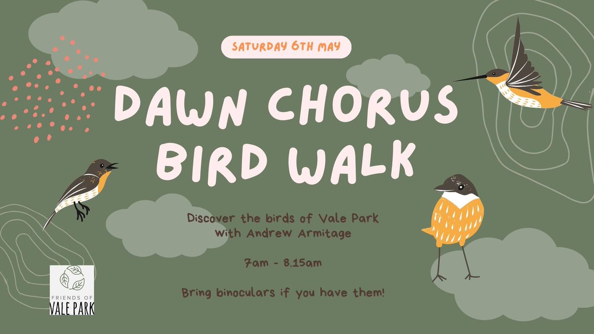 This Saturday… there’s something important going on! It’s the fabulous and informative Dawn Chorus walk in Vale Park #portslade. Start at 7am, meet at the scout hut. #birds #brighton <a href="/btnhovewildlife/">B & H Wildlife Forum</a>