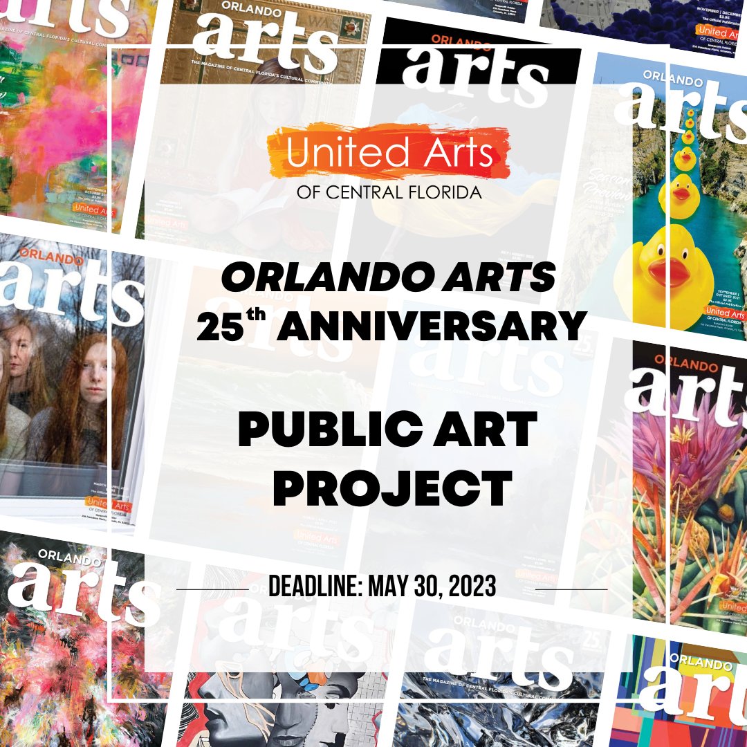 Help us celebrate the 25th Anniversary of Orlando Arts magazine! UA is looking for proposals for 5 unique temporary public art projects in celebration of 25 Years of Orlando Arts. The deadline to apply is May 30!

grantinterface.com/Process/Apply?…