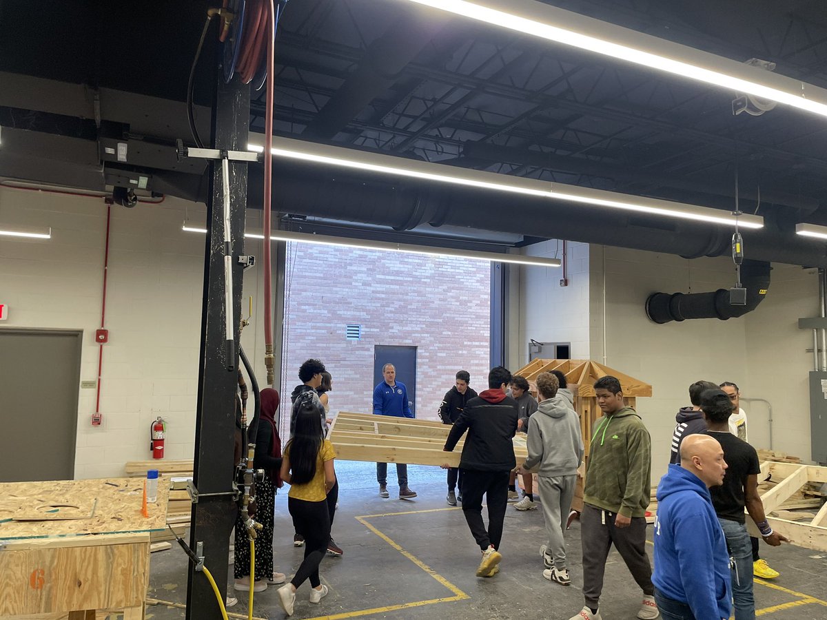 Math 2 &amp; Construction is getting ready to send off their second house this year for Habitat for Humanity! Amazing work by our students and teachers! <a href="/sbenjamin123/">Sabrina Benjamin</a> <a href="/Maine_East/">Maine East HS</a>