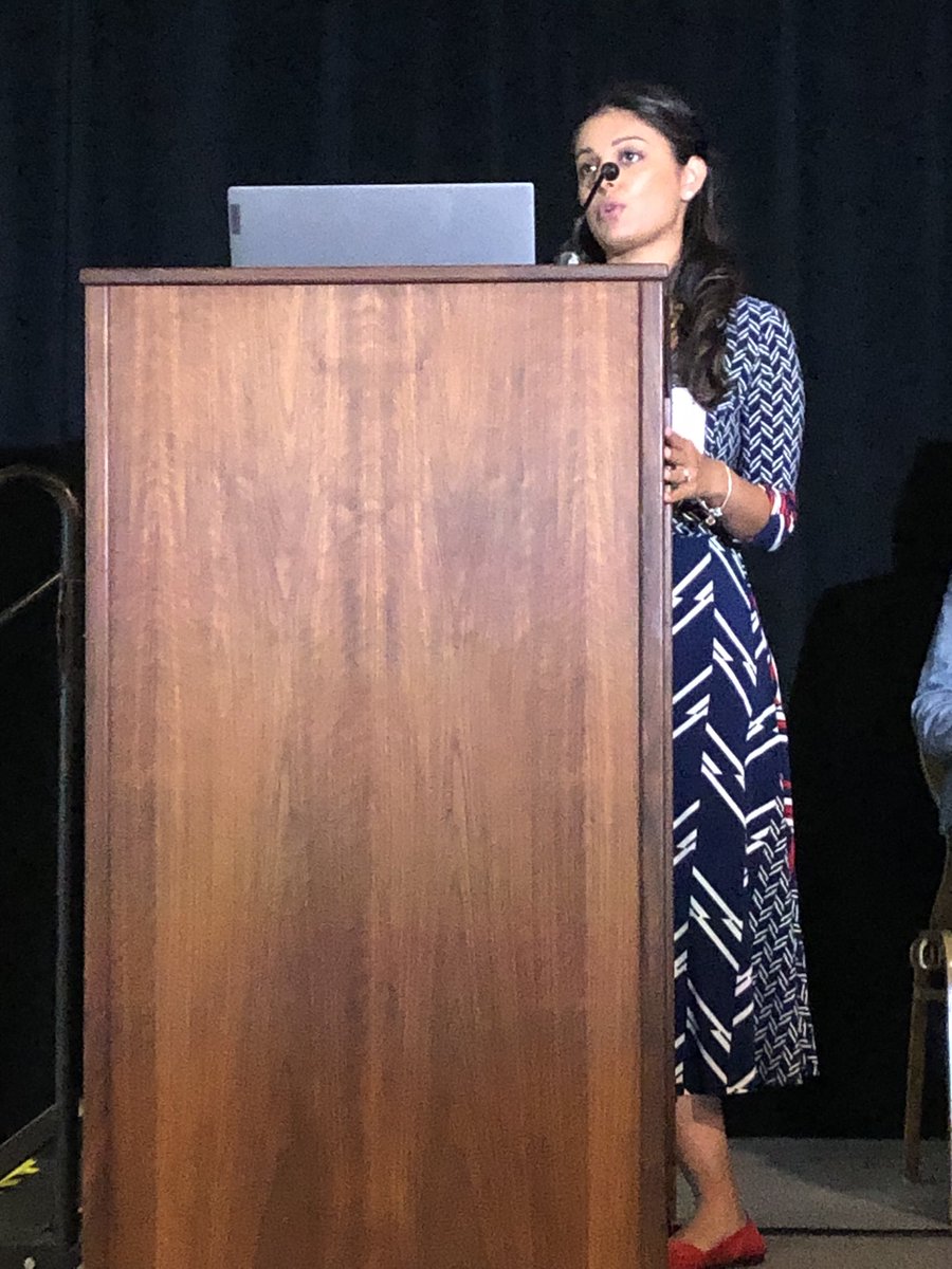 Ravnit Bhatia presenting her #LGBTQ+ Older Adults: In Their Shoes during the first Education Swap sessions of #AGS2023.