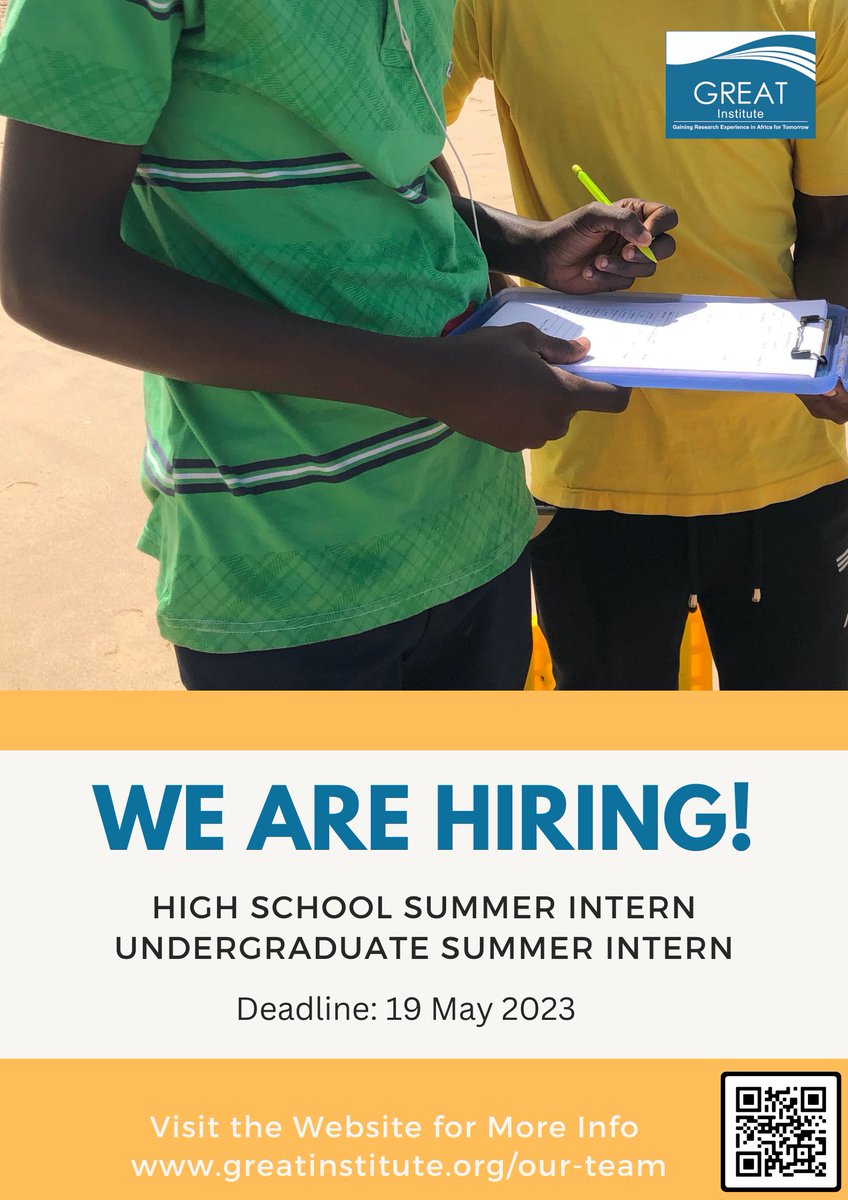 It’s that time of the year again!

We are excited to open applications for our high school and undergraduate summer interns.

Deadline: 19 May 2023