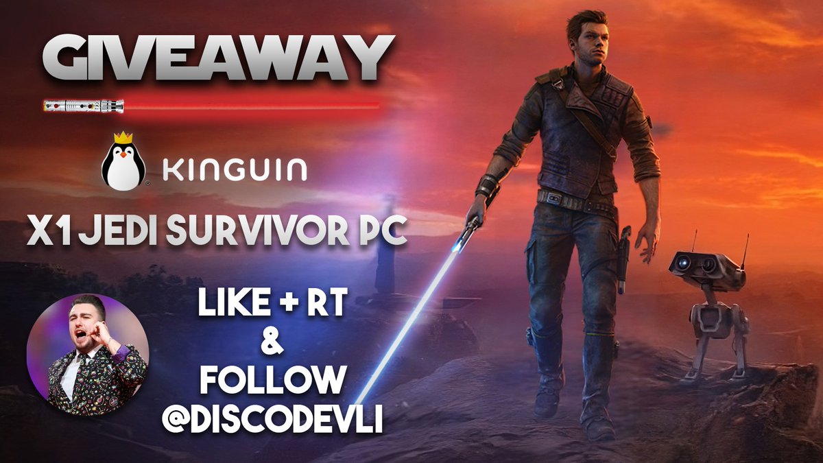 Disco Devli 🪩 (@discodevli) on Twitter photo Pour fêter la sortie de Jedi Survivor, je vous fais gagner grâce à <a href="/KinguinNet/">Kinguin.net 🎮</a> :
UN JEU JEDI SURVIVOR SUR PC ! 🤩🎁
Pour participer au giveaway :
1⃣ : Like ce tweet
2⃣ : RT le tweet
3⃣ : Follow <a href="/DiscoDevli/">Disco Devli 🪩</a>
⌚️ Tirage au sort le Mercredi 10 Mai ⌚️
#MayThe4thBeWithYou Pour fêter la sortie de Jedi Survivor, je vous fais gagner grâce à <a href="/KinguinNet/">Kinguin.net 🎮</a> :
UN JEU JEDI SURVIVOR SUR PC ! 🤩🎁
Pour participer au giveaway :
1⃣ : Like ce tweet
2⃣ : RT le tweet
3⃣ : Follow <a href="/DiscoDevli/">Disco Devli 🪩</a>
⌚️ Tirage au sort le Mercredi 10 Mai ⌚️
#MayThe4thBeWithYou