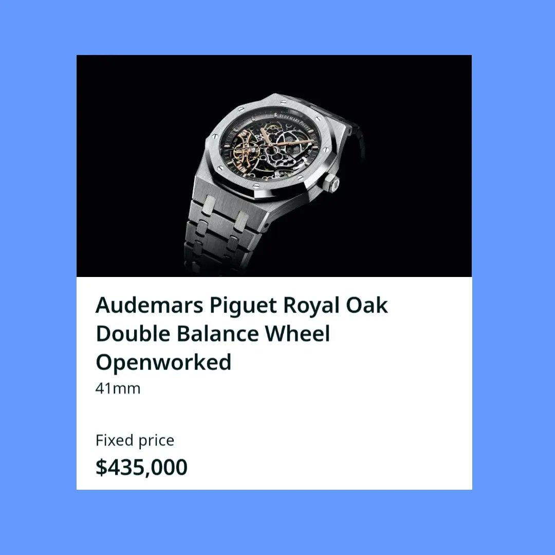 wizkidayomedia's tweet photo. RICHEST WIZ 🔥💰❤️🦅
________________________
WIZKID WRIST WATCH CHECK
_______________________
Audemars Piguet Royal Oak Double Balance Wheel Openworked
______________________

PRICE USD $435,000 https://t.co/a4lBQGnuir