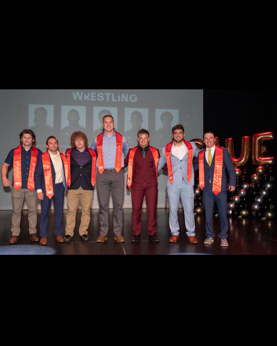 SIUEWrestling's tweet photo. A look back at a memorable Cougar Choice Awards. 

Host of the Show- Max Kristoff 
Academic Excellence- Chase Diehl
Male Athlete- Colton McKiernan 
Scholar All-Americans
-Chase Diehl
-Cardi Wilson https://t.co/ZSBm1BCvtJ
