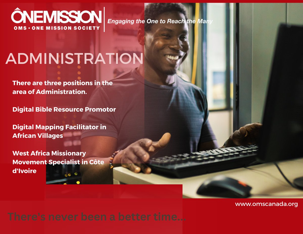 1MissionCanada's tweet photo. There's never been a better time. 
We are looking for workers to fill three Administrative positions. Please share this need with your people.

https://t.co/ySrbgilpHN
https://t.co/AHVnjAeilX
https://t.co/lZevAAfLpF https://t.co/MWOZrcyhCc