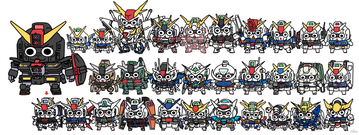 RX-78-2(ガンダム) 「One  gundam per day,day 32 a little bit 」|Affeaのイラスト