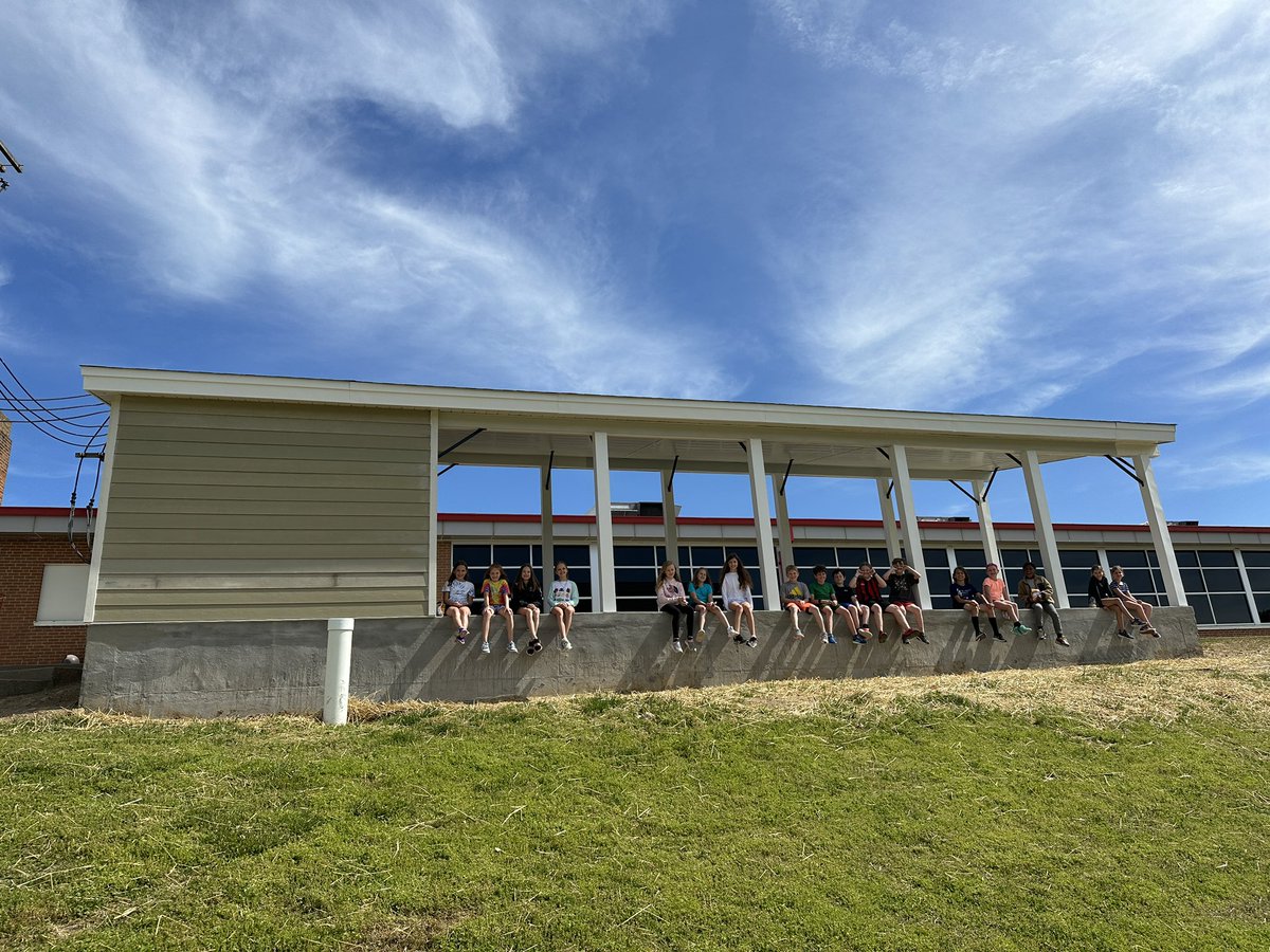 Don’t tell anyone but we had to sneak out for snack in the new outdoor classroom. 🤫🤫