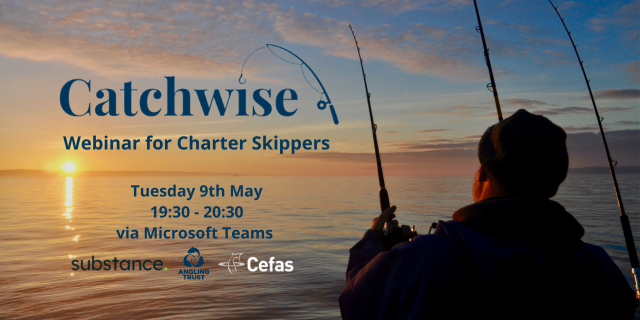 AnglingTrust's tweet photo. Calling all charter skippers in England and Wales! We're co-hosting a webinar on Tuesday 9th May (19:30 - 20:30) on the #Catchwise project and we'd love to see you there to hear your views.

Register here ➡️ https://t.co/No8ryy91Wr

Find out more ➡️ https://t.co/xfFKRqIJjs https://t.co/HpdB1bXUJ2