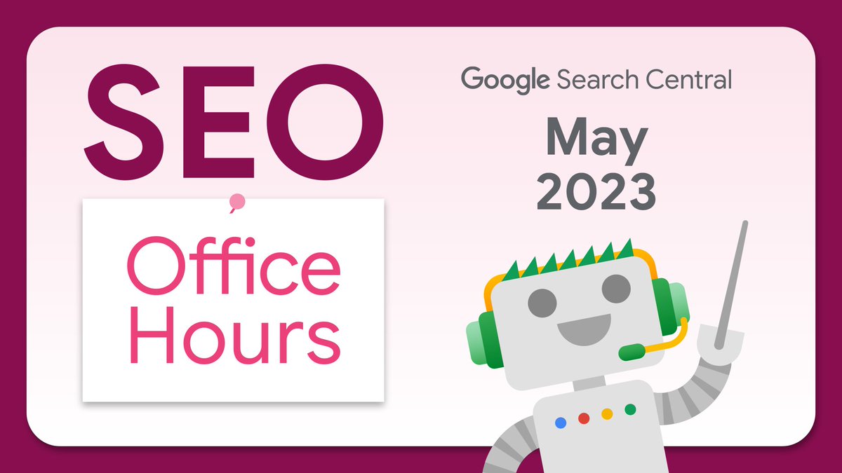 googlesearchc's tweet photo. Is there any certain method to change domain names without losing #SEO rankings? What's the best way to get your traffic up after a redesign?

Find out all this and more in the latest Search Central Office Hours episode → https://t.co/J57DxhySQG https://t.co/VSINESlDil