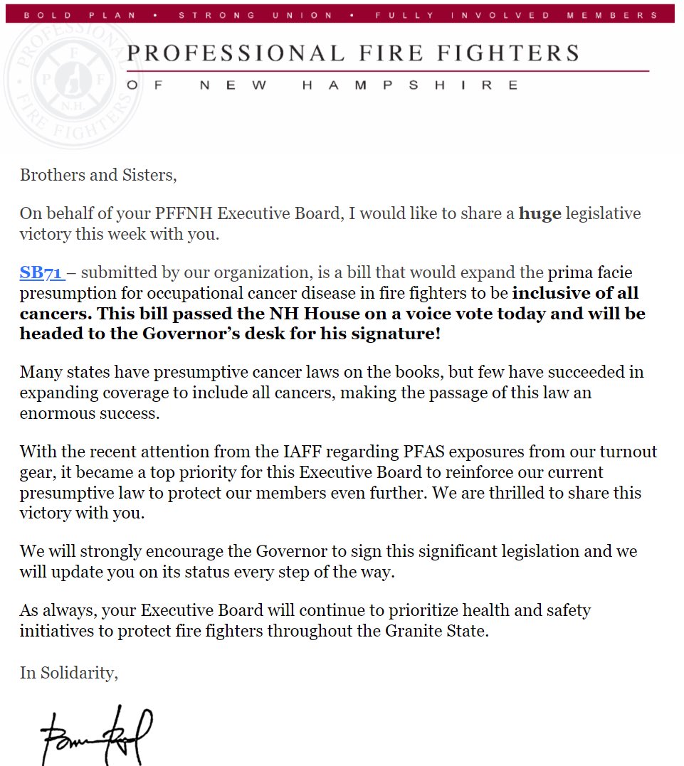 PFFNH's tweet image. A huge legislative win today with the passage of SB71! #NHPolitics