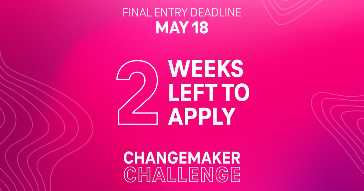 Ashoka's tweet photo. Want the chance to take your ideas for social impact to the next level? Apply to the #TMOChangemaker Challenge in the next 2 weeks to access a community of other young leaders, opportunities for learning and growth, & a chance to WIN UP TO $15,000!
https://t.co/MggzTNly5R https://t.co/vok8rclzTK