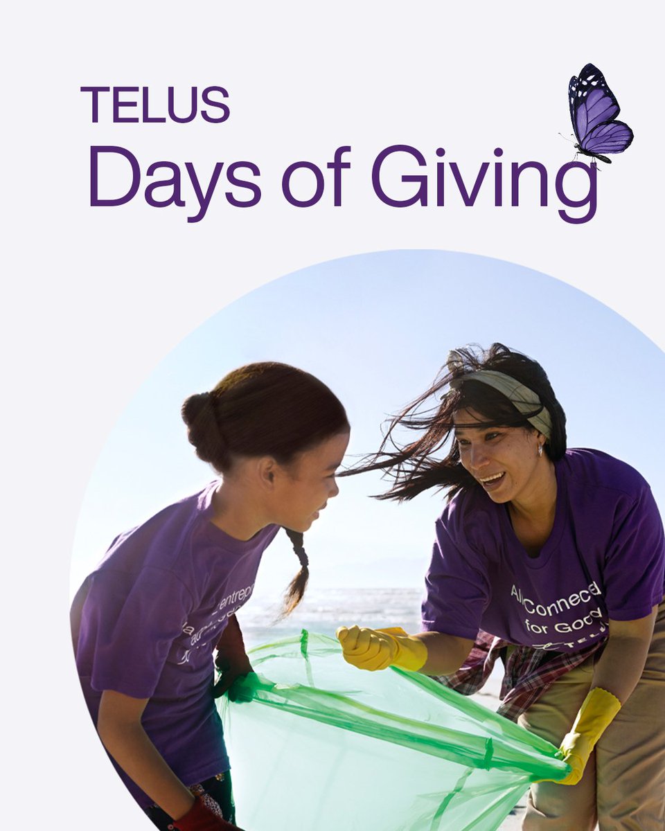 The 18th annual TELUS Days of Giving is finally here! In 2022, 65,000 volunteers in 20 countries gave back through more than 500 volunteer opportunities. I can’t wait to see what TDOG 2023 brings! #TeamTELUS #GiveWhereWeLive #LifeAtTELUS 💜