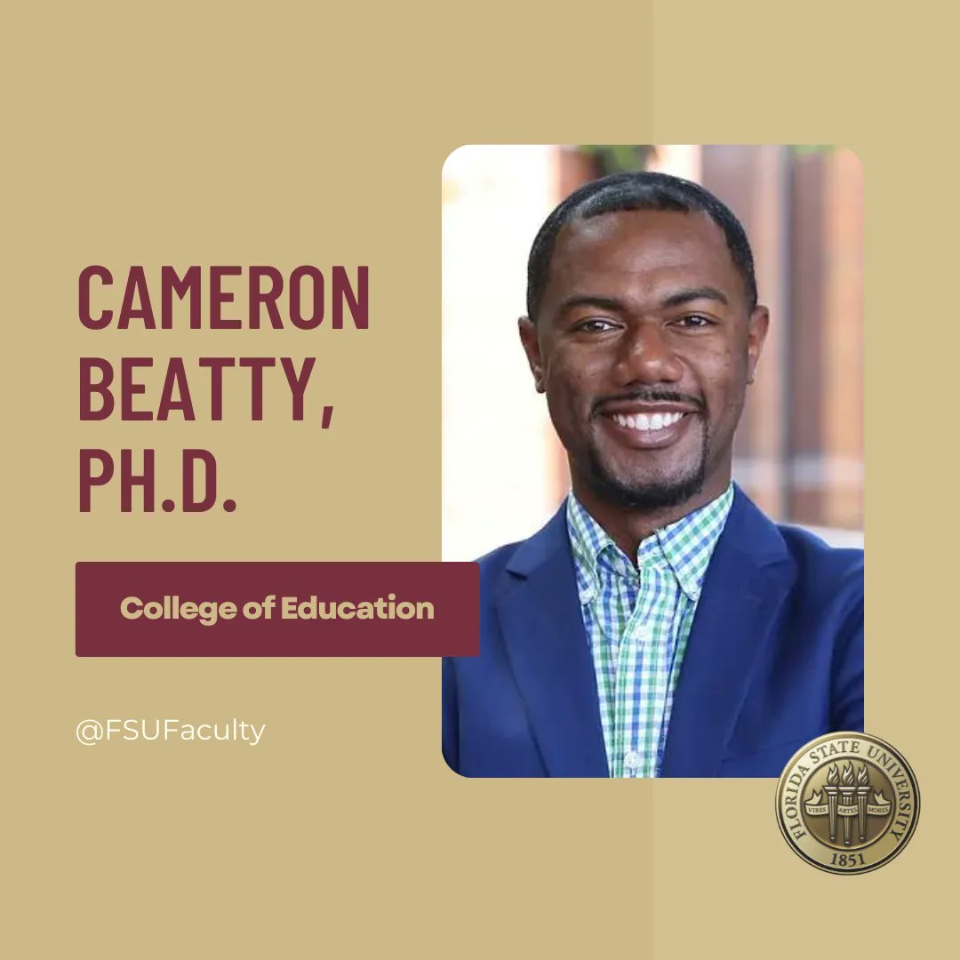 FSUFaculty's tweet photo. Cameron Beatty, Ph.D. at @fsueducation, and students Adarius Simpkins, Johnnie Allen Jr., and Darius Robinson co-presented “Teaching Strategies for Engaging Black Men in Leadership Development” at the 2023 ACPA Annual Conference in New Orleans, LA.   

#FSUCOE #FSUFaculty #FSU https://t.co/0DFUzZa3s2