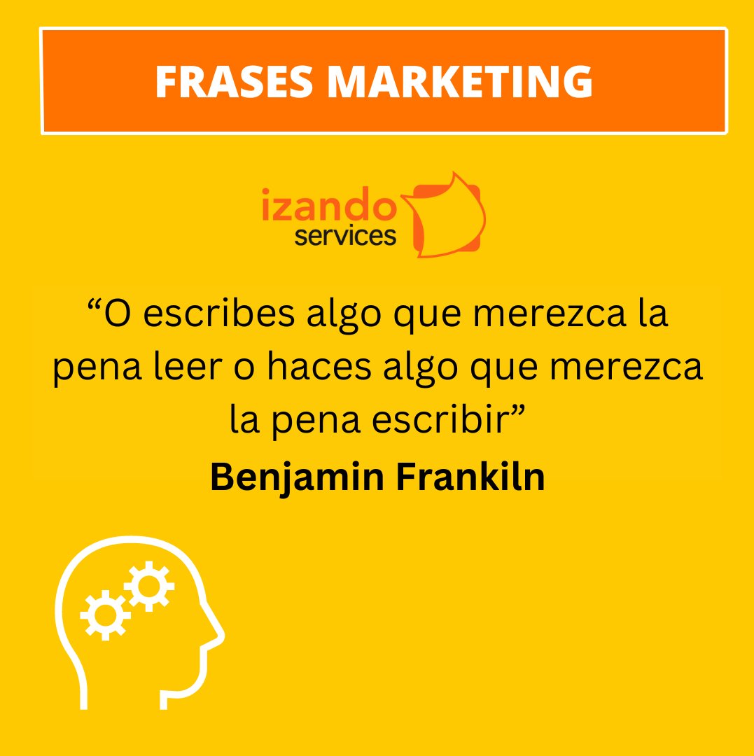 📖 FRASES MARKETING

✒️“O escribes algo que merezca la pena leer o haces algo que merezca la pena escribir” – Benjamin Franklin

#marketingdigital #redessociales #frasesmarketing #instatips #communitymanager #communitymanagement #marketingbarcelona #emprender #emprendimiento