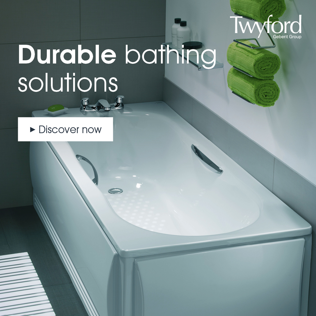 Twyford’s range of porcelain-enameled steel and acrylic baths offers durable and long-lasting solutions. Available with a slip-resistant base for safer bathing and low volume to reduce water usage. Download our Everything Affordable Housing brochure bit.ly/3i6h70C