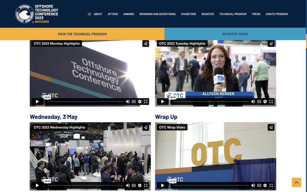 allysonberger's tweet image. Check out all of the daily highlights I reported on from this week&apos;s @OTCevents on their homepage!
2023.otcnet.org

#OTC2023 #offshoretechnology