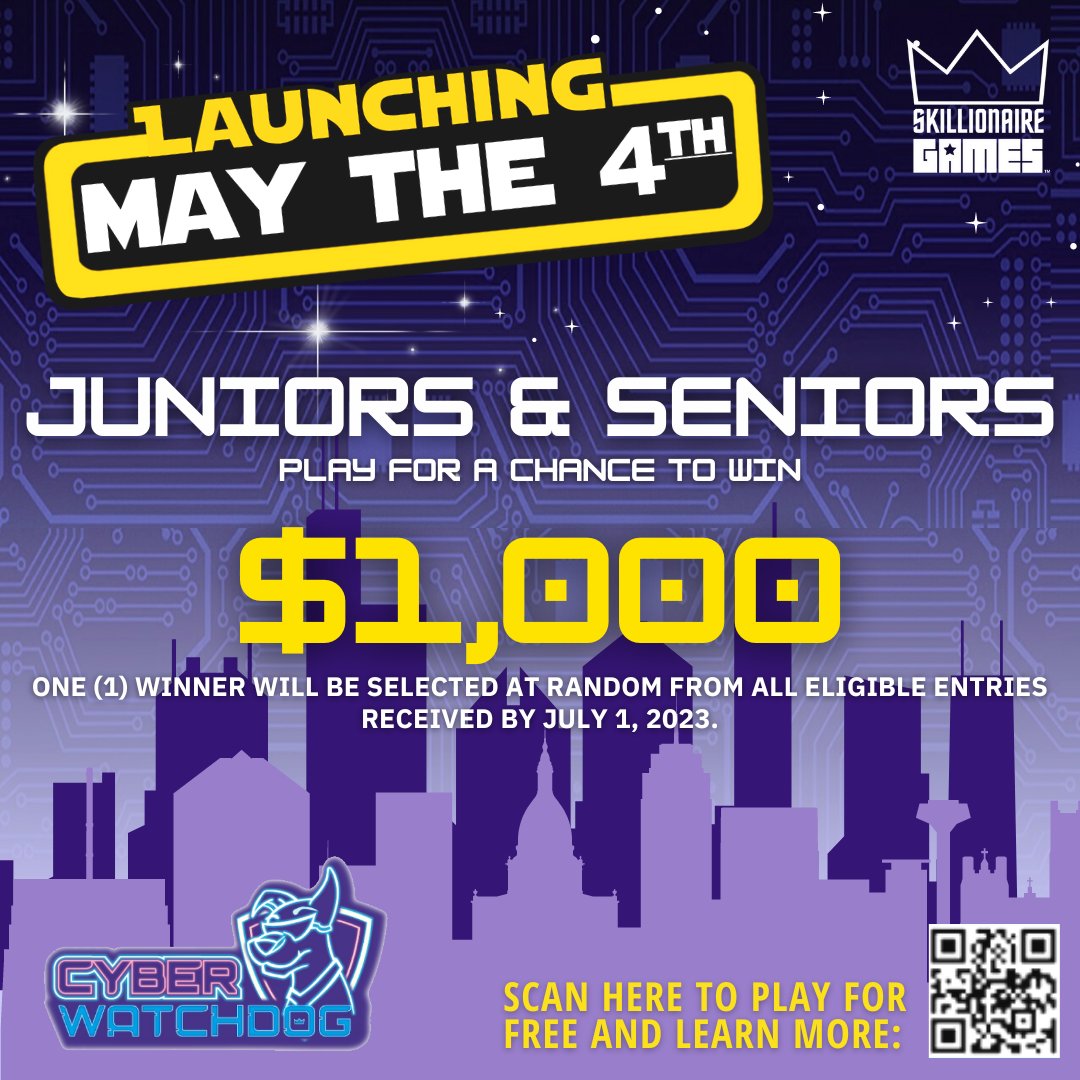 Attn: IE Juniors &amp; Seniors! Play to Win! Download today at bit.ly/42arxCL
#cybersecurity #cyberwatchdog #transforminglives
<a href="/SBCountySchools/">San Bernardino County Superintendent of Schools</a> <a href="/SBCo_ROP/">SBC Regional Occupational Program</a>