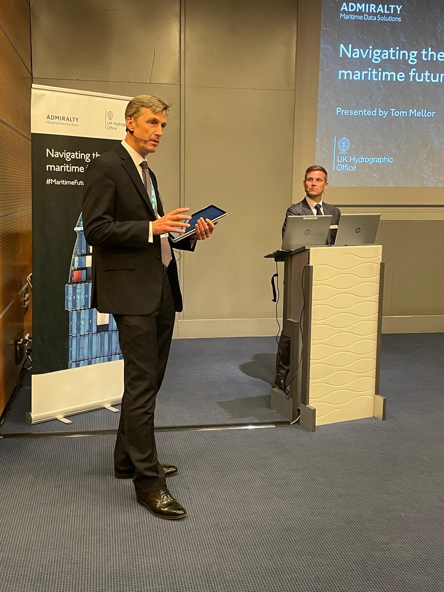 UKHO's tweet photo. Today we held our second seminar, Navigating the maritime future, at @IHOhydro Assembly. We discussed the safe and secure use of hydrographic data in an increasingly connected and digitalised industry.
#IHOAssembly #mappingtheocean https://t.co/XrtHB8Uy5G