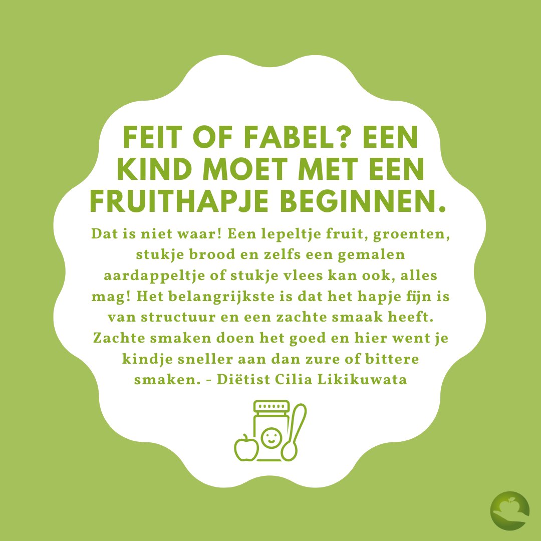 VDWtwit's tweet image. EEN HAPJE ... ❔❔❔

#voedingsadviesbureadewinter #VDW #dietist #leefstijl #gezondheid #voedingbijkleintjes #babyhapjes #watwelenniet