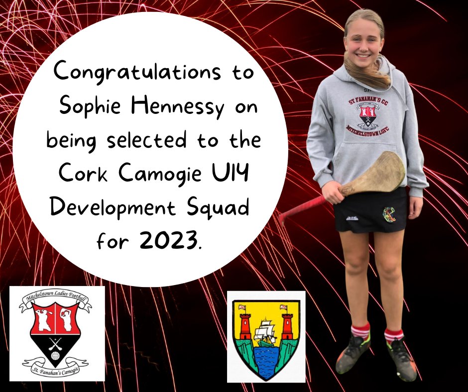 🏆🥳🙌🙋Please join us in congratulating Caoimhe &amp; Sophie on this wonderful achievement!! Well done girls we are all very proud!

@corkcamogie  
#LGFA #seasonready #letsdothis #mitchelstown #GAA #childhoodmemories #winningteam #achievements