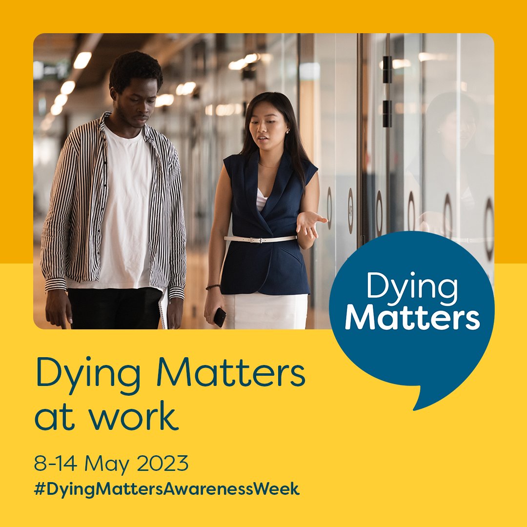 This Dying Matters Awareness Week we're promoting the importance of conversations around death and dying, particularly in the workplace. We can help you gain confidence via @FyldeOur at bit.ly/42kWNP8 @dyingmatters @hospiceuk #DyingMattersAtWork #DMAW23