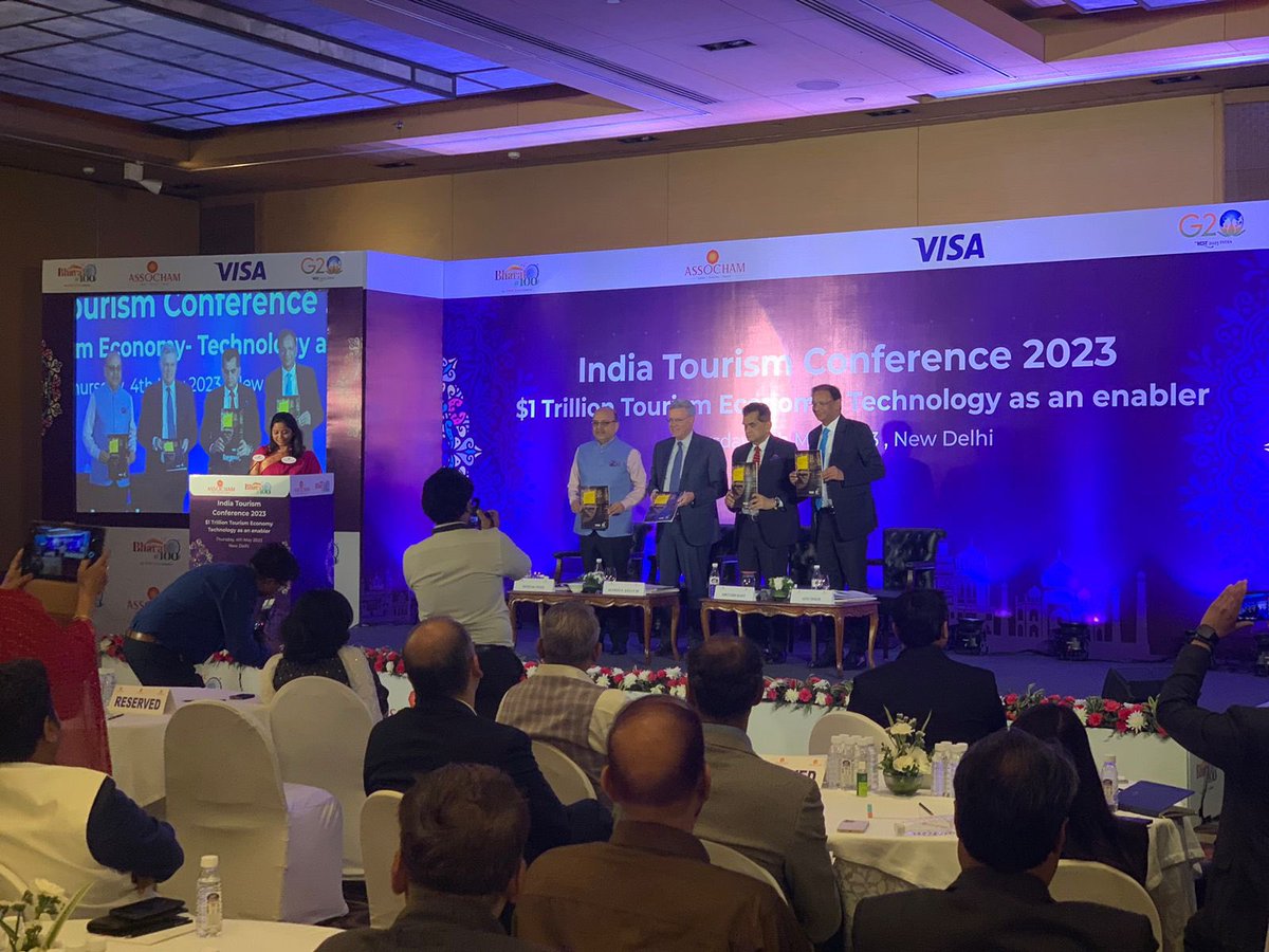 amitabhk87's tweet photo. Pleasure to release @Visa and @EYnews tourism report on🇮🇳 today. Our tourism sector is a big area of growth that contributes greatly to employment generation &amp; sustainable development. This report will lead to more investments in the  sector, stronger PPPs &amp; greater collaboration https://t.co/jPACuZbtb5